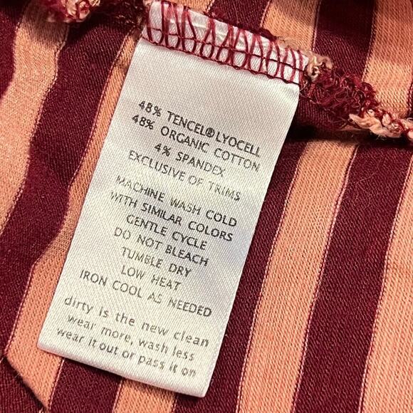 Toad & Co Striped Knit Mini Dress Size Sml Tencel Organic Cotton Pockets Casual - Picture 6 of 6